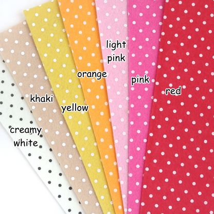 4pcs Polka Dot Felt Sheet 1mm