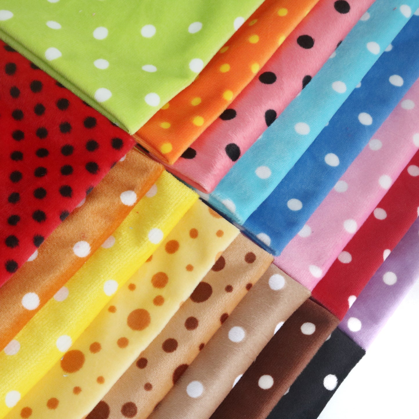 Polka Dot Minky Fabric 1mm M04