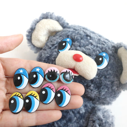 Flat Back Puppet Cartoon Eyes