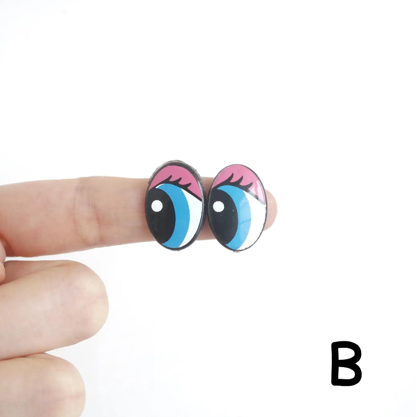 Flat Back Puppet Cartoon Eyes