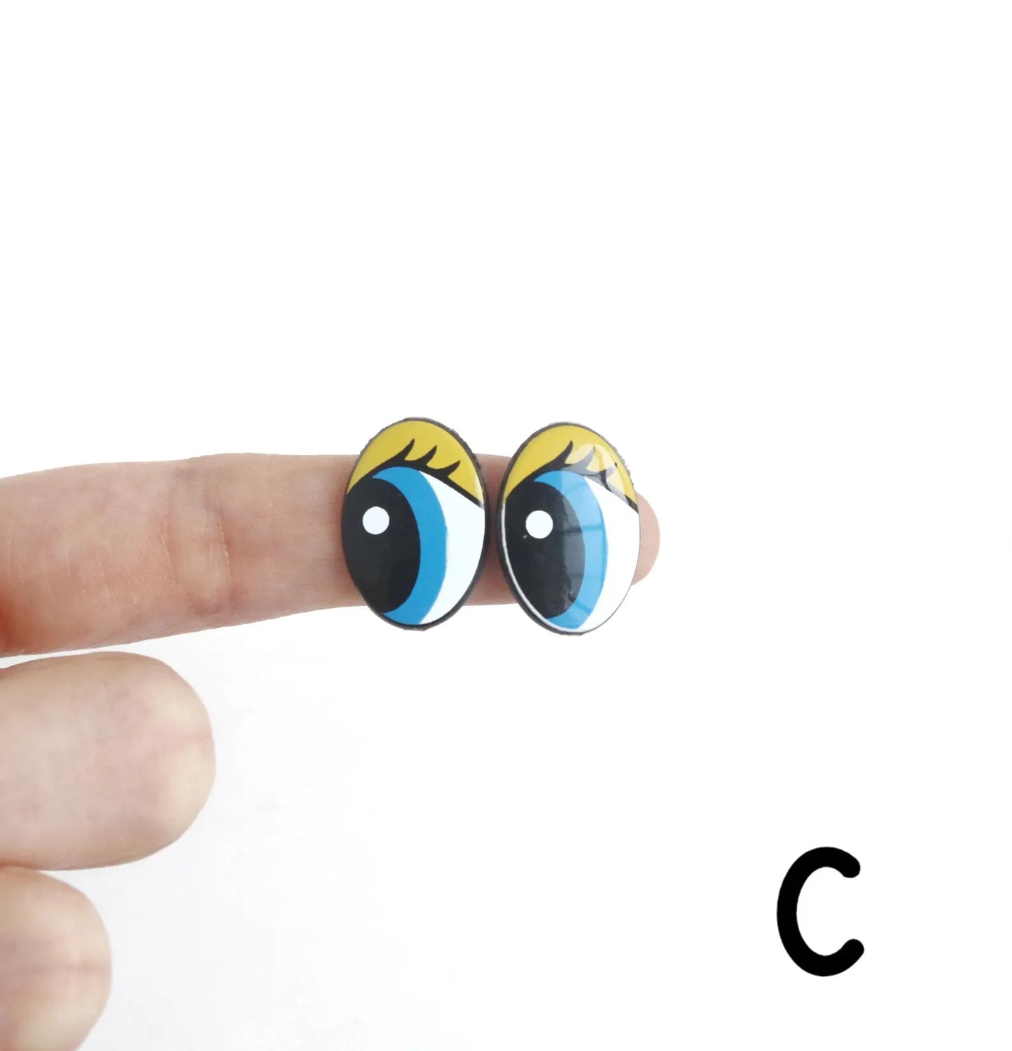 Flat Back Puppet Cartoon Eyes