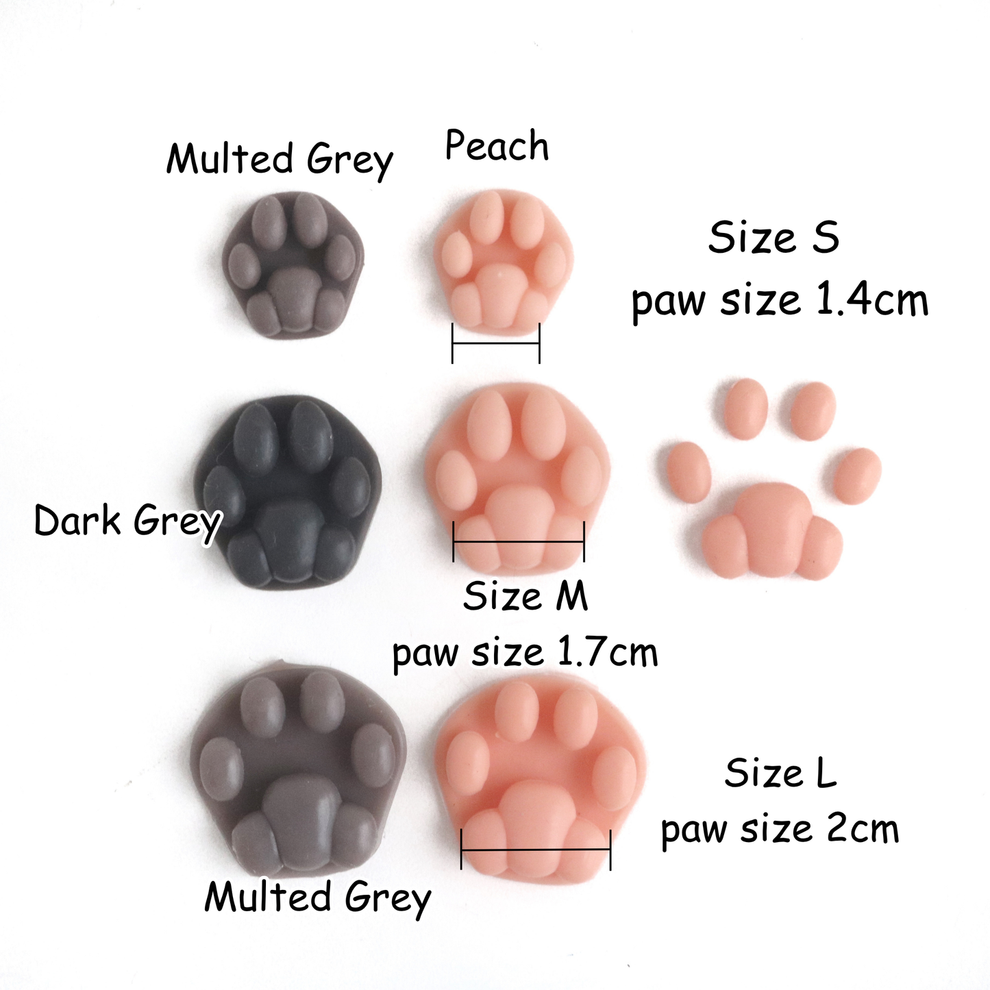 2pcs Soft Animal Paws, Cat Paws