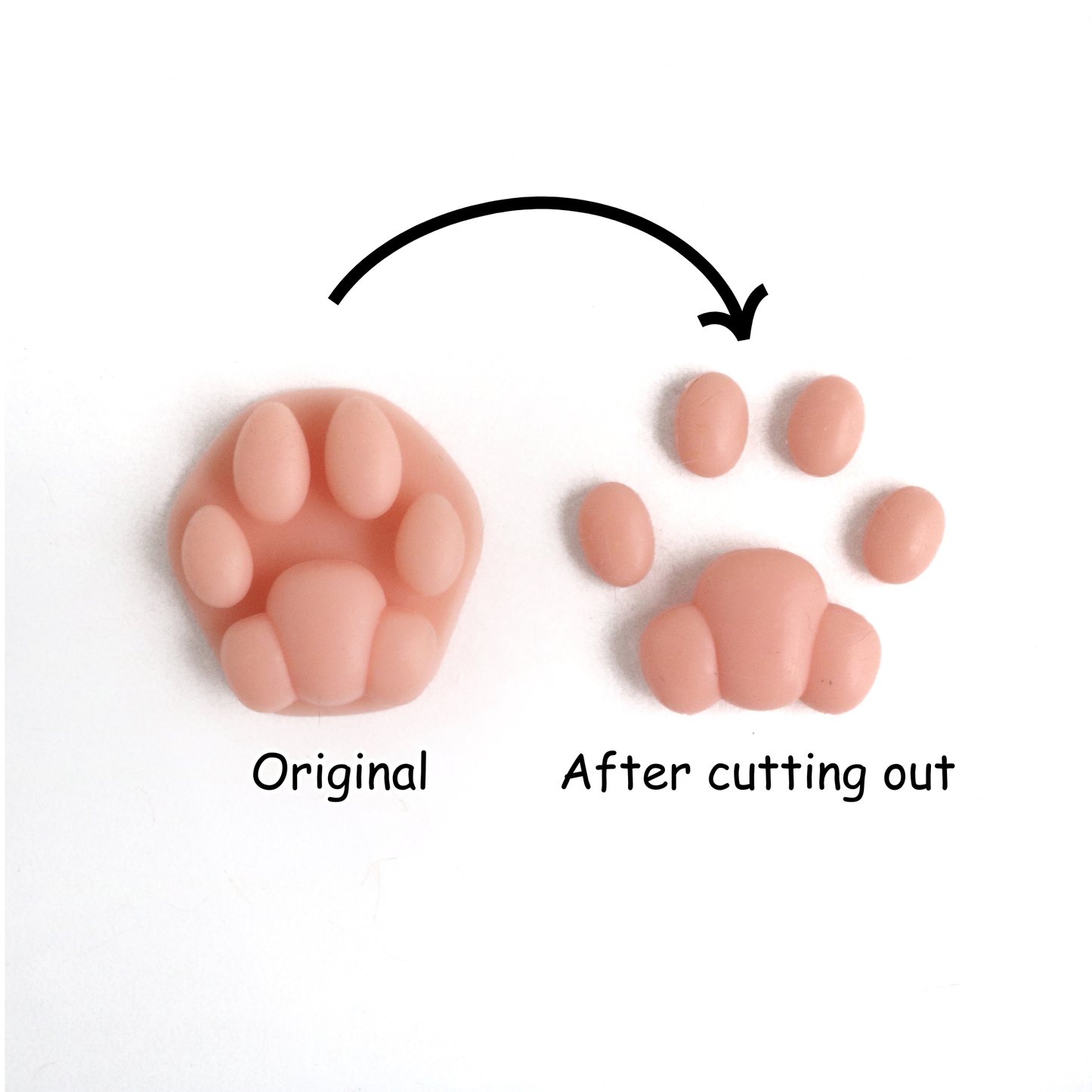2pcs Soft Cat Paws, Bear Paw