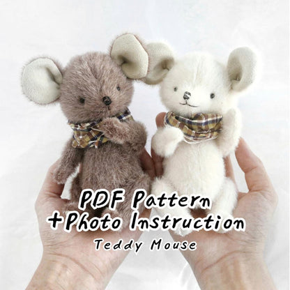 Teddy Mouse Sewing Pattern + Instruction
