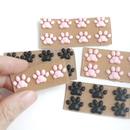 4pcs Tiny Clay Cat Paws